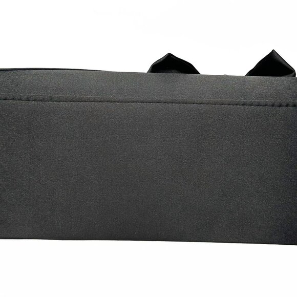 NWT Jessica McClintock Black Satin Bow Evening Clutch Bag - Picture 6 of 12